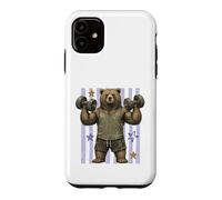 Carcasa para iPhone 11 Strong Bear - Animal de Entrenamiento para Levantamiento de Pesas