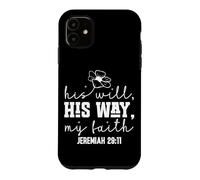 Carcasa para iPhone 11 Su Voluntad, Su Camino, Mi Fe - Diseño Motivacional Floral