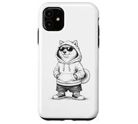Carcasa para iPhone 11 Sudadera con Capucha para Perro con Gafas de Sol Urban Shiba