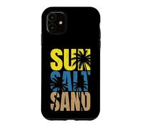 Carcasa para iPhone 11 Sun Salt Sand - Viaje Familiar a la Playa Palmeras Playa de Vacaciones