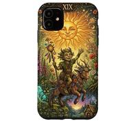 Carcasa para iPhone 11 Sun Tarot Card Fantasy Imp and Goat