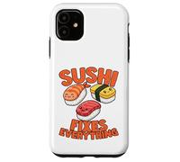 Carcasa para iPhone 11 Sushi Divertido lo arregla Todo Amante de la Comida