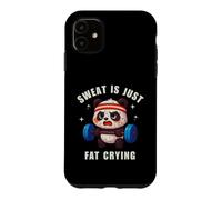 Carcasa para iPhone 11 Sweat Is Just Fat Crying Panda Gym Workout
