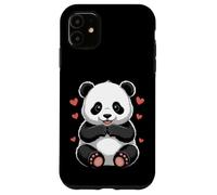 Carcasa para iPhone 11 Sweet Panda con Corazones Kawaii Bear Love Design