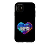 Carcasa para iPhone 11 Synth Music Producer Analog Heart Digital Soul