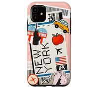 Carcasa para iPhone 11 Tarjeta de embarque de Viaje de Nueva York NYC JFK Adventure