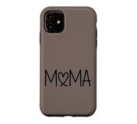Carcasa para iPhone 11 Taupe - Mama Heart Lettering Minimalista Motherhood Love