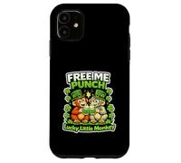 Carcasa para iPhone 11 Team Punch Monkey Día de San Patricio Lucky Shenanigan Monkey