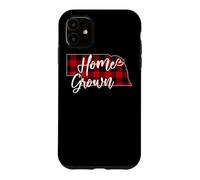 Carcasa para iPhone 11 Tela Escocesa roja cultivada en casa de Nebraska Buffalo NE State Love