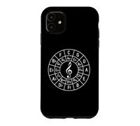Carcasa para iPhone 11 Teoría de la Clave de Sol Círculo de Quintos Compositor de Firma Clave