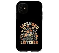 Carcasa para iPhone 11 Terapia de Salud Mental Floral para oyentes con Licencia