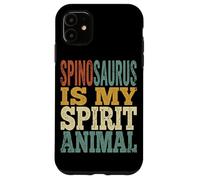Carcasa para iPhone 11 Texto Retro de Spinosaurus Is My Spirit Animal