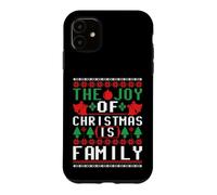 Carcasa para iPhone 11 The Joy of Christmas is Family Ugly Sweater Holiday Art