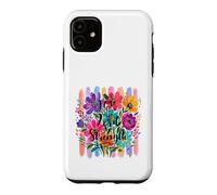 Carcasa para iPhone 11 The Joy of The Lord Is My Strength Escritura Pretty Floral