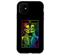 Carcasa para iPhone 11 The Lovers Tarot Card Oculto Goth Lesbianas Esqueleto Halloween