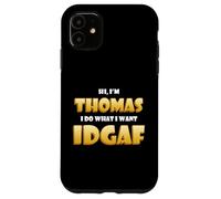 Carcasa para iPhone 11 Thomas Costume Idgaf Funny Meme Halloween Tom Costume Thomas