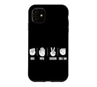 Carcasa para iPhone 11 Tijeras de Papel de Roca Sierra de Mesa Divertido Carpintero para carpintería