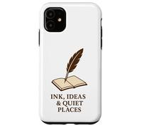 Carcasa para iPhone 11 Tinta, Ideas y Lugares tranquilos: Libro de Pluma de Pluma