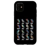 Carcasa para iPhone 11 Tipos de Martín Pescador - Martín Pescador Especies Ornitología Aves