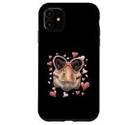 Carcasa para iPhone 11 Tiranosaurio Tiranosaurio Rex Corazón de San Valentín T-Rex