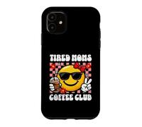 Carcasa para iPhone 11 Tired Moms Coffee Club Happy Peace - Gafas de Sol Retro