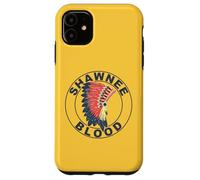 Carcasa para iPhone 11 Tocado de Sangre de Shawnee, raíces Indias orgullosas de los nativos Americanos
