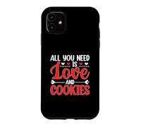 Carcasa para iPhone 11 Todo lo Que Necesitas es Amor y Galletas, Divertida Navidad