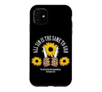 Carcasa para iPhone 11 Todo Pecado Es Igual Ante Dios Diseño de Girasol