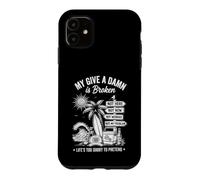 Carcasa para iPhone 11 Too Old to Care Boomer Club, diseño Retro de Estilo Playero