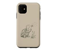 Carcasa para iPhone 11 Tortuga Lovers Soplando Diente de León Naturaleza Cottagecore Gráfico