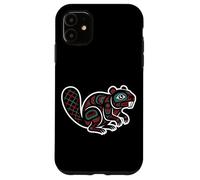 Carcasa para iPhone 11 Tótem Constructor de espíritu Castor Estilo noroeste del Pacífico