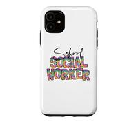 Carcasa para iPhone 11 Trabajador Social Escolar Tie Dye Apreciación Trabajo Social