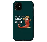 Carcasa para iPhone 11 Trabajar Menos Gusanos Más Divertido Cultivo de Gusanos