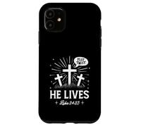 Carcasa para iPhone 11 Trama Twist Él Vive Lucas 24 23 Cruzar el día de Pascua Cristiano