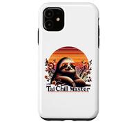 Carcasa para iPhone 11 Tranquil Sloth Tai Chi Tai Chill Master Relajación Relajada