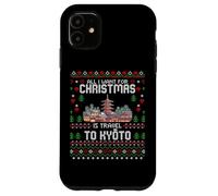 Carcasa para iPhone 11 Travel To Kyoto Japón Pagoda Christmas Ugly Xmas Sweater