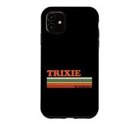 Carcasa para iPhone 11 Trixie Retro Personalizado Nombre Vintage Rayas