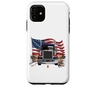 Carcasa para iPhone 11 Truck Driver Trucker Camiseta Hombre Papá Big Rig American