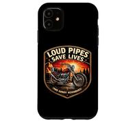 Carcasa para iPhone 11 Tubos ruidosos salvan Vidas molestos vecinos Chopper Moto Broma