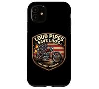 Carcasa para iPhone 11 Tubos ruidosos salvan Vidas molestos vecinos Chopper Motocicleta EE.UU