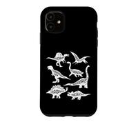 Carcasa para iPhone 11 Types of Dinosaurs Dinosaurios con Nombres Lámina