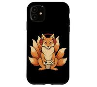 Carcasa para iPhone 11 Ukiyo-e Kitsune Gamer Japonés Gaming Retro Anime Vintage