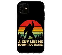 Carcasa para iPhone 11 Un Chico como yo no Hace Selfies Bigfoot Sasquatch Rock On
