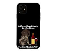 Carcasa para iPhone 11 Una Mujer no Puede Sobrevivir Solo en Vino Ella también Necesita un GSP