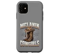 Carcasa para iPhone 11 Vaquera Negra Rodeo Occidental melanina Historia Negra Texas