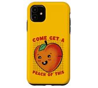 Carcasa para iPhone 11 Ven a Obtener melocotón de Este Divertido Juego de Palabras de Frutas Kawaii