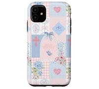 Carcasa para iPhone 11 Verso bíblico Rosa Pastel Cristiano fe Religiosa Floral
