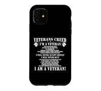 Carcasa para iPhone 11 Veteran’s Creed I’m Veteran T-Shirt