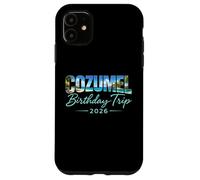 Carcasa para iPhone 11 Viaje de cumpleaños a Cozumel 2026 México Cancún Vacaciones Beach Crew