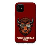 Carcasa para iPhone 11 Vibras Polaco-Americanas Cool Bison Herencia Popular polaca